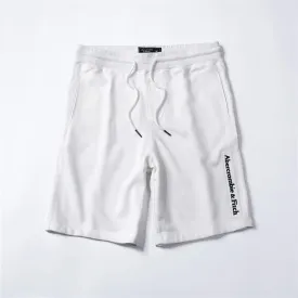Abercrombie And Fitch Logo Embroidery Organic Cotton Shorts-White