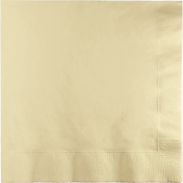 Bulk Pack of 100 Ivory Luncheon Napkins 3Ply