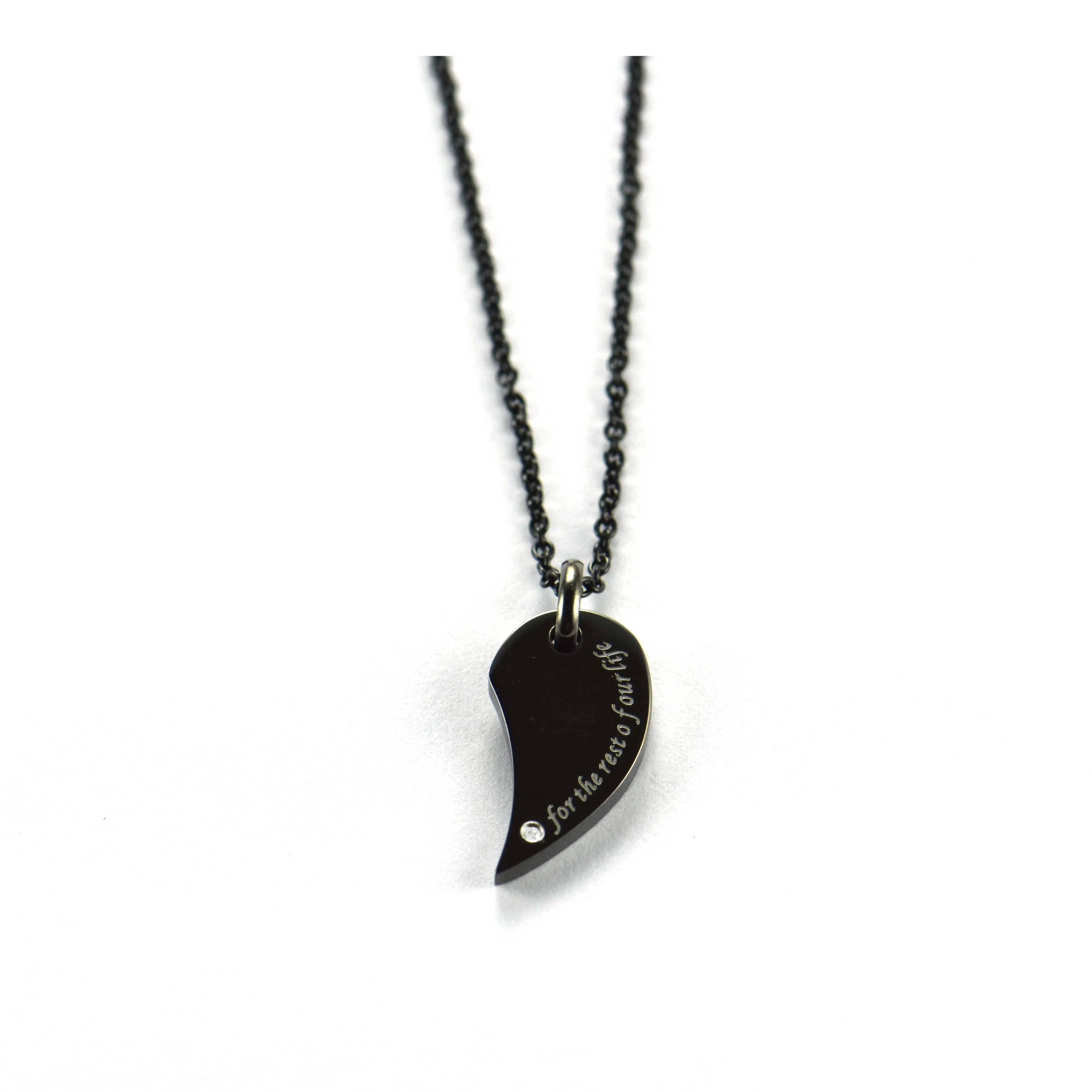 Heart stainless steel couple necklace