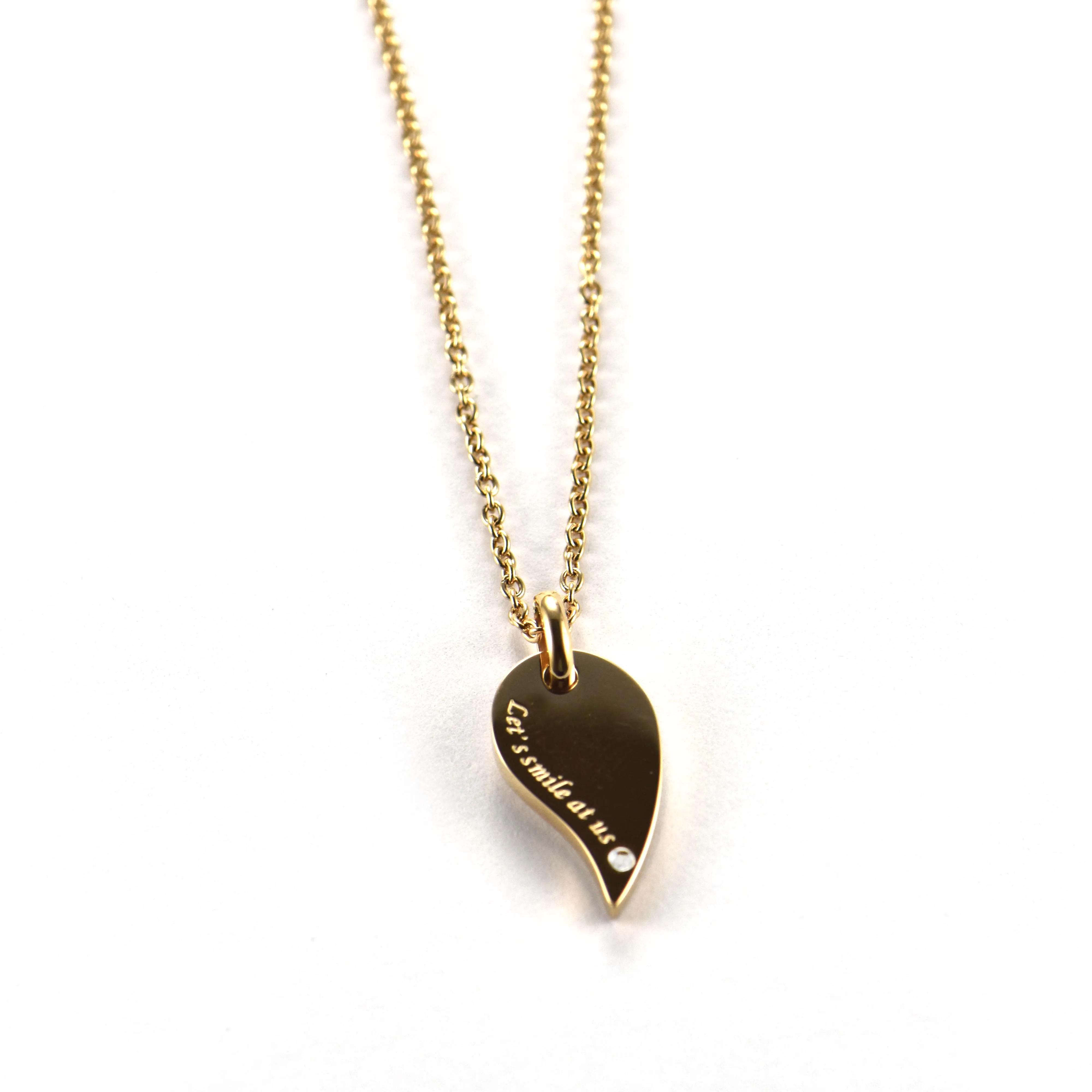 Heart stainless steel couple necklace