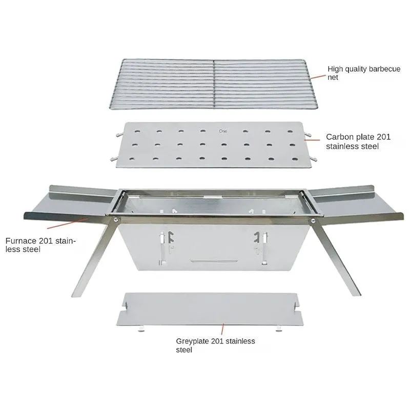 Hot Sale 50% 0FFStainless Steel Folding Outdoor BarbecueThe more you buy, the higher the discount