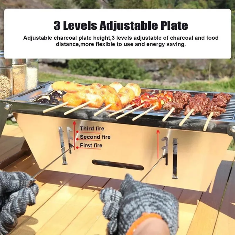 Hot Sale 50% 0FFStainless Steel Folding Outdoor BarbecueThe more you buy, the higher the discount