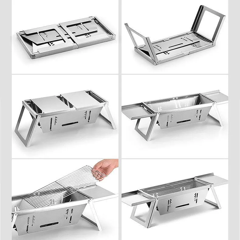 Hot Sale 50% 0FFStainless Steel Folding Outdoor BarbecueThe more you buy, the higher the discount