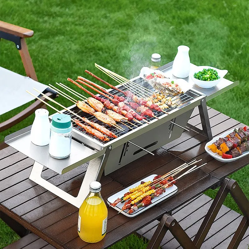 Hot Sale 50% 0FFStainless Steel Folding Outdoor BarbecueThe more you buy, the higher the discount