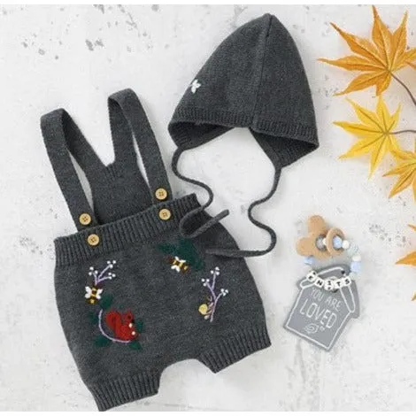 Knitted Jumpsuits with Bonnet