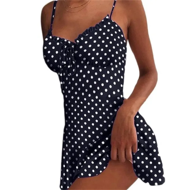 Leopard Print Sexy Ruffles Short Sleeve Dress