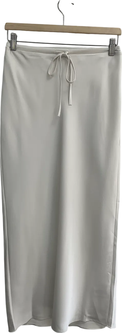 Lounge White Satin Maxi Skirt UK XS