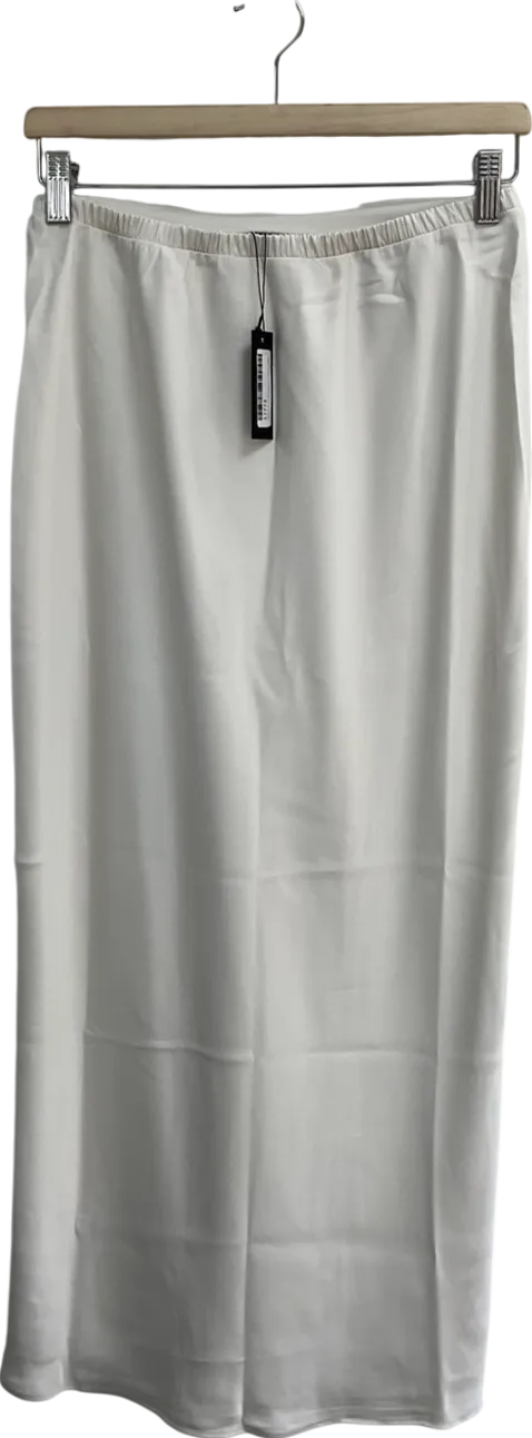 Lounge White Satin Maxi Skirt UK XS