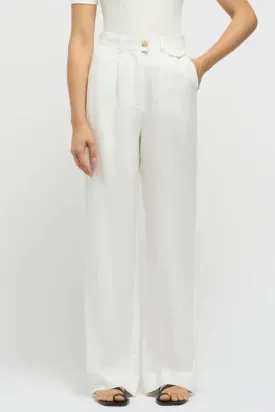 Martine Linen Trousers White