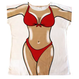 Red Bikini Women's Cover Up