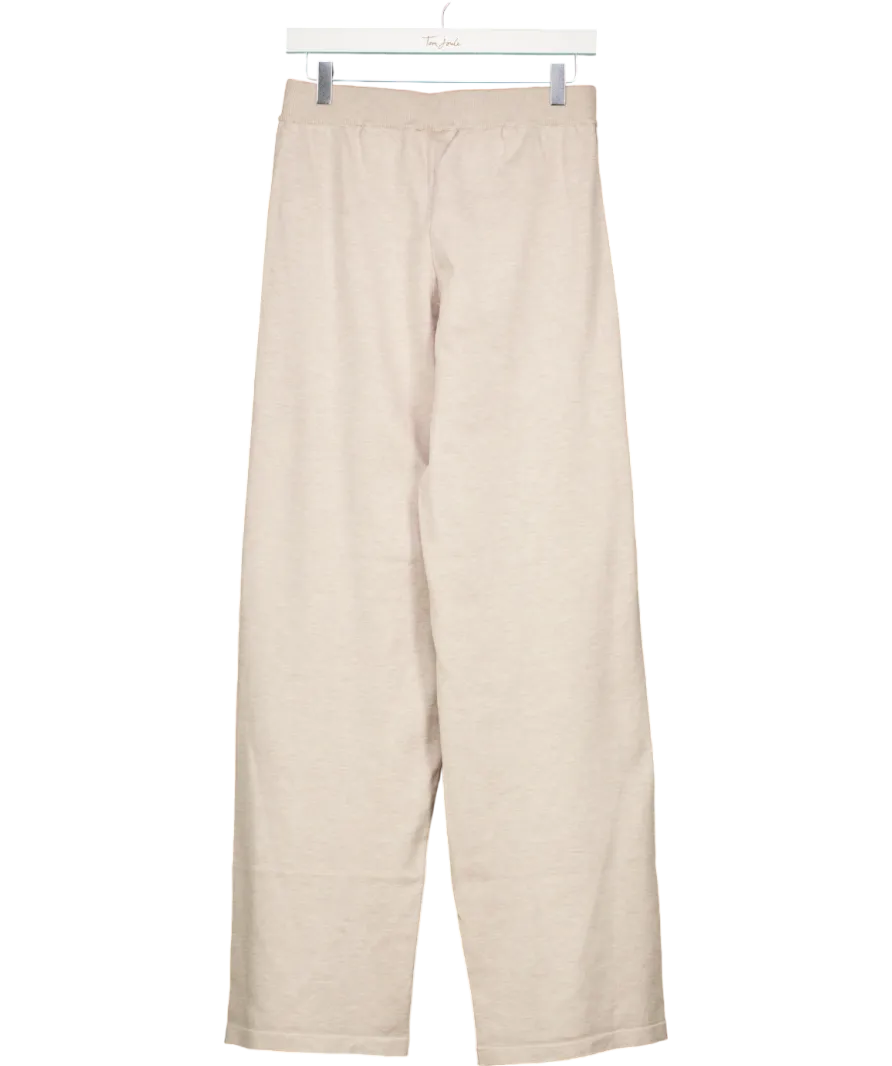 Saint Tropez Beige Mila Knit Wide Leg Trousers UK M