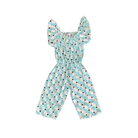 Sasha Jumpsuits in Aqua Scoop