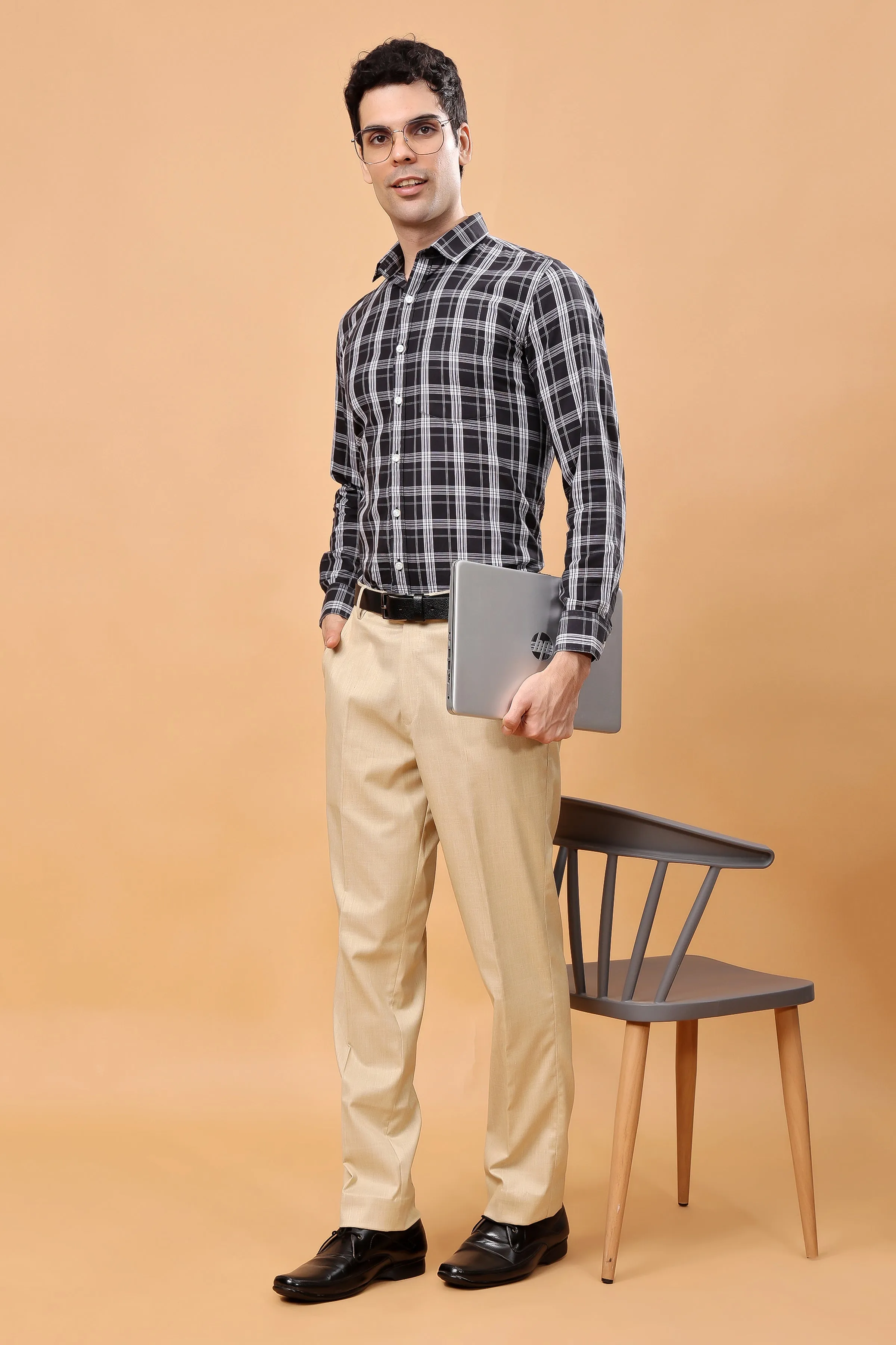 Soft Camel Linen Formal Trousers