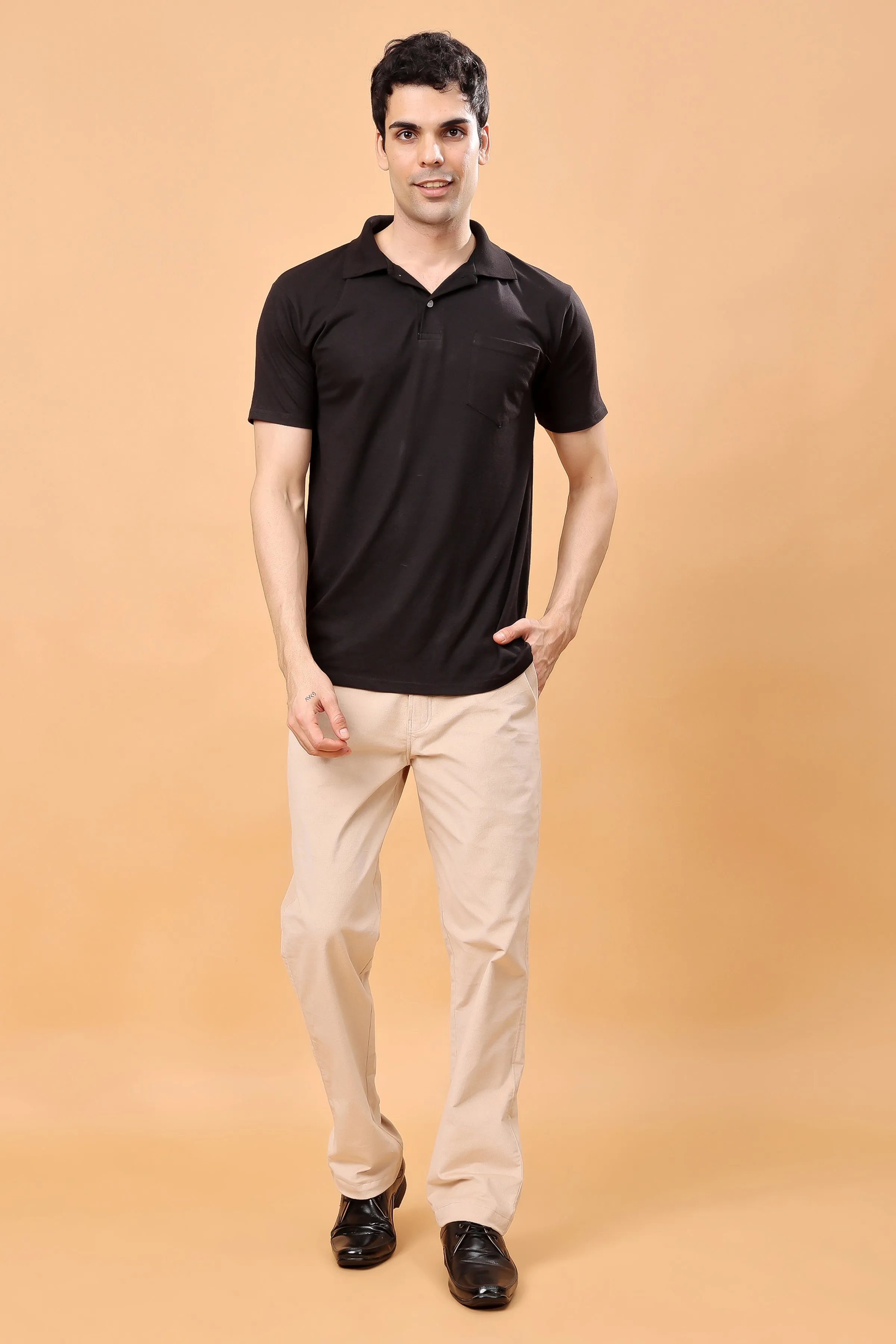 Soft Craem Corduroy Formal Trousers