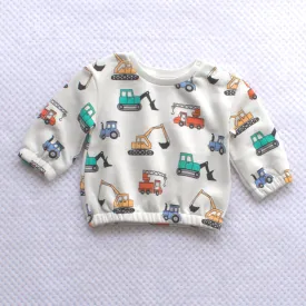 Sweater with truck designs