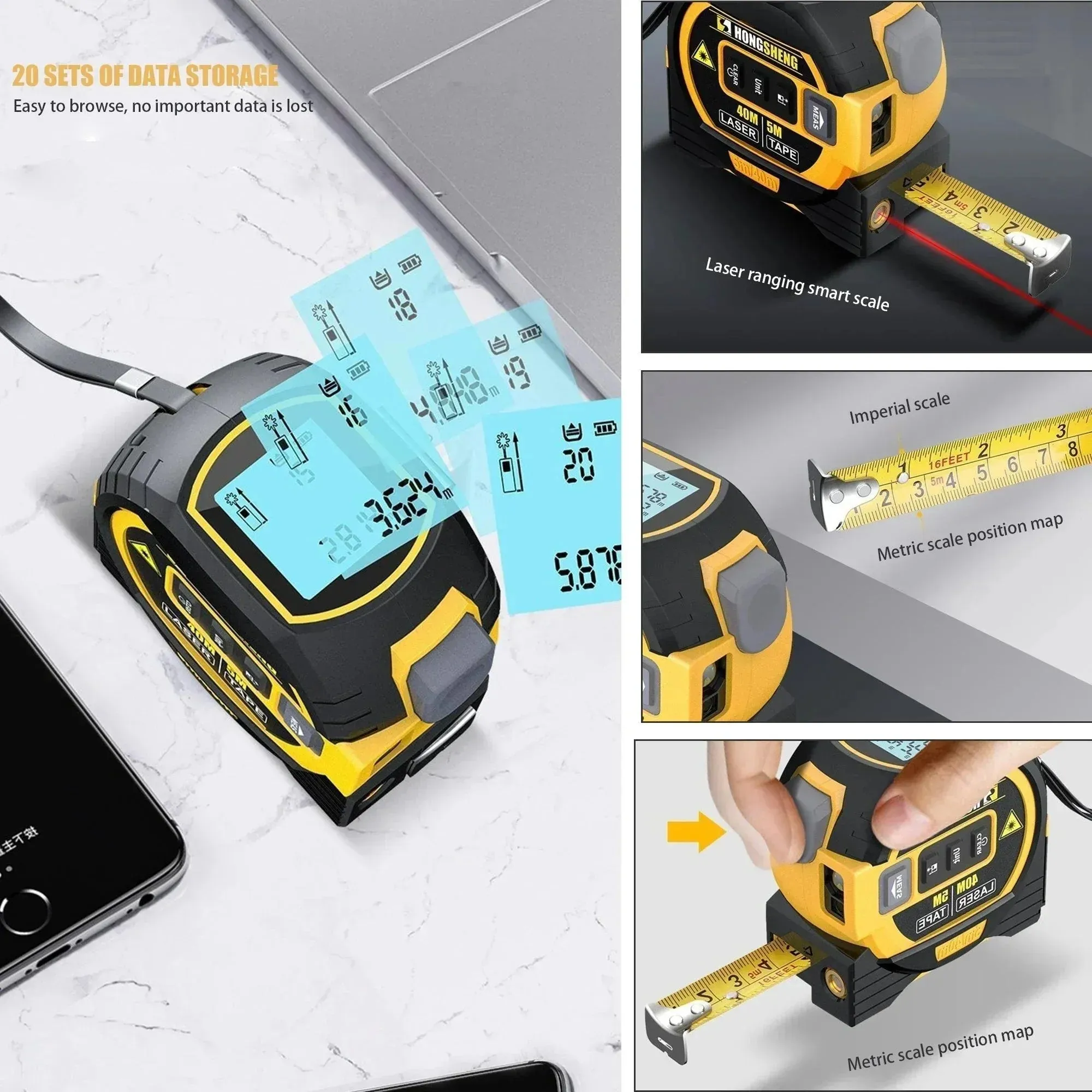 The maximum discount is 49%3-In-1 Infrared Laser Tape Measuring